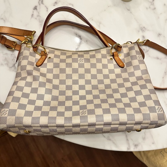 EXCLUSIVE & DISCONTINUED LOUIS VUITTON LYMINGTON DAMIER AZUR BAG - Picture 3 of 13